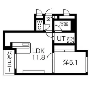グランオルセー北大前【3階】の間取り