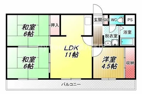 岩崎ハイツ【5階】の間取り
