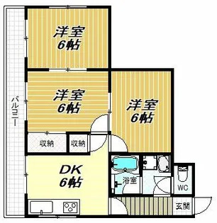 第2岡本ハイツ【2階】の間取り
