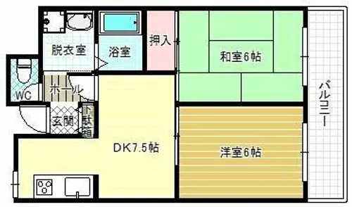 ボヌール2号館【3階】の間取り