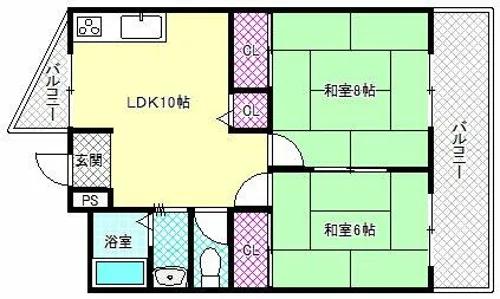 セシル古市【3階】の間取り