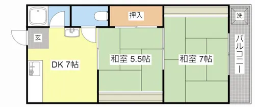 中村サニーハイツ第1【8号室】の間取り