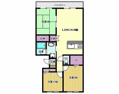 ローレルコート古市5番館【7階】の間取り