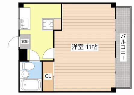 アネーロ弐番館 B棟【206号室】の間取り
