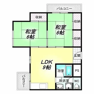 コーポはびきやま【3階】の間取り