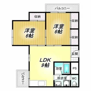 コーポはびきやま【3階】の間取り