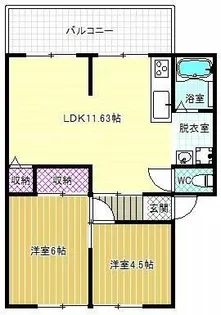 カルム・ヴィラージュ【2階】の間取り