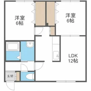 ペールモーベット篠路【1階】の間取り