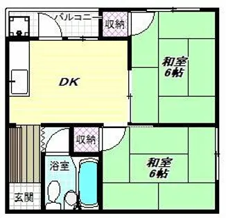 大栄マンション【4階】の間取り
