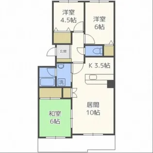 Riverside中の島【404号室】の間取り