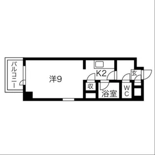 NACビル豊平【806号室】の間取り