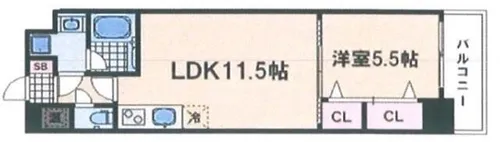 ウイングコート阿波座【6階】の間取り