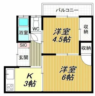 仲澤コーポ【205号室】の間取り