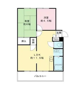 大阪府堺市西区草部【アパート】の間取り