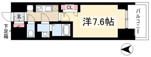 プレサンスTHE久屋大通レジェンド【0908号室】の間取り