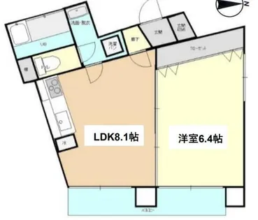 エルブ西長堀【8階】の間取り
