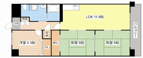 フォレスタ手原【102号室】の間取り