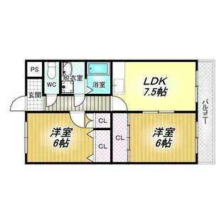 マツオマンションⅢ【2階】の間取り