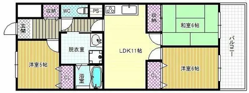 3LDKの間取り画像