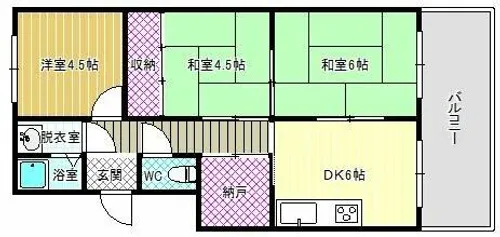 マンションふじなみ【3階】の間取り