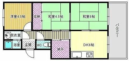 マンションふじなみ【3階】の間取り