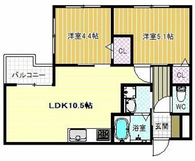 ECP土師ノ里【1階】の間取り