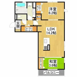 リ エストⅡ【2階】の間取り