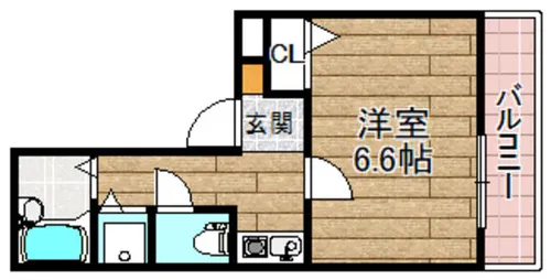 コアシティ如是【1階】の間取り