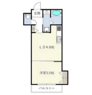 クリエオーレ高井田西【3階】の間取り