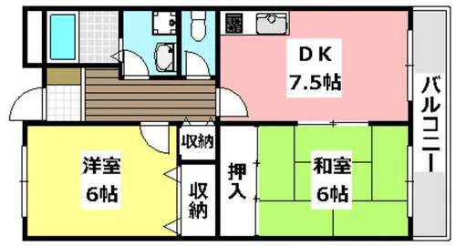 アメニティ駅前【201号室】の間取り