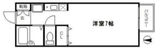 大阪府箕面市粟生間谷東5丁目【アパート】の間取り