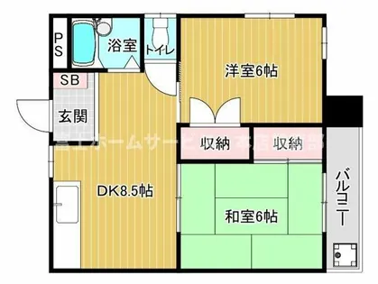 コーポ澄【6-B号室】の間取り