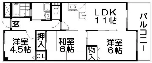 長楽ビル【3階】の間取り