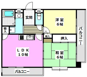 アズウェル【202号室】の間取り