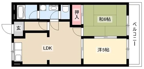 エデンフラワー【102号室】の間取り