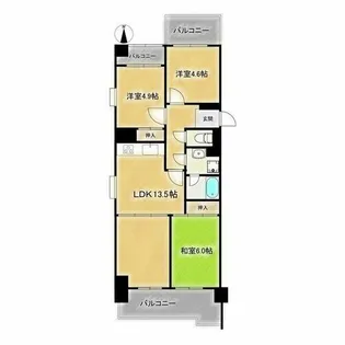 ライオンズマンション千代田橋【501号室】の間取り