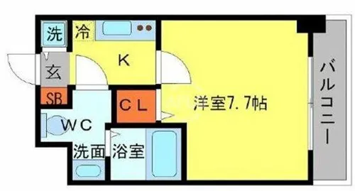 1Kの間取り画像