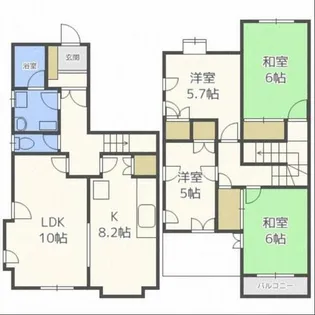 北海道札幌市豊平区西岡三条8丁目【一戸建】の間取り