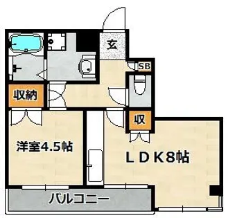 ライオンズマンション大倉山公園【604号室】の間取り