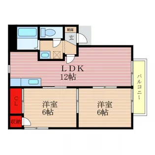 ダイヤモンドシーダー七番館【206号室】の間取り