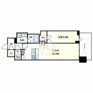 スプランディッド本町東DUE【8階】の間取り