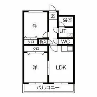 タウンサイドローズ【103号室】の間取り