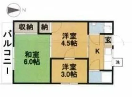 成田荘【202号室】の間取り