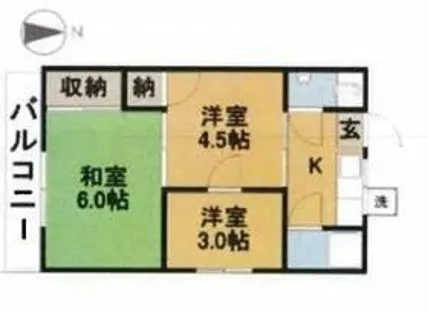 成田荘【202号室】の間取り