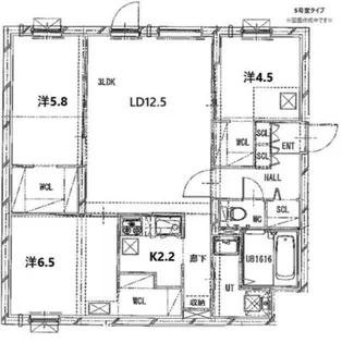 Le Clair minamimaruyama(ルクレールミナミマルヤ【2階】の間取り