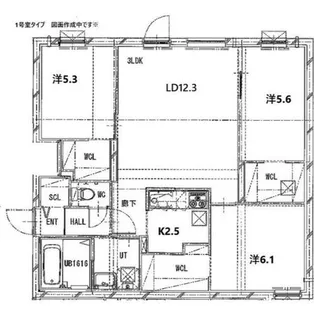Le Clair minamimaruyama(ルクレールミナミマルヤ【3階】の間取り