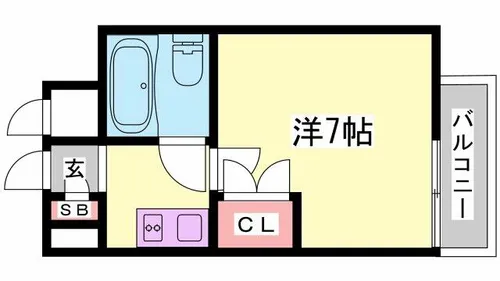 プレアール姫路龍野町【107号室】の間取り