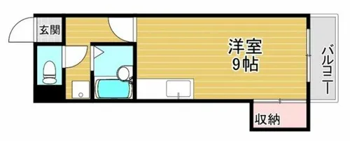 レジデンス西庄【208号室】の間取り