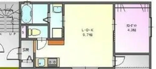 パレシェーヌデクールⅢ【1階】の間取り