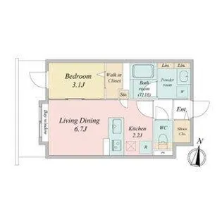 アルファスクエア北11東1【8階】の間取り